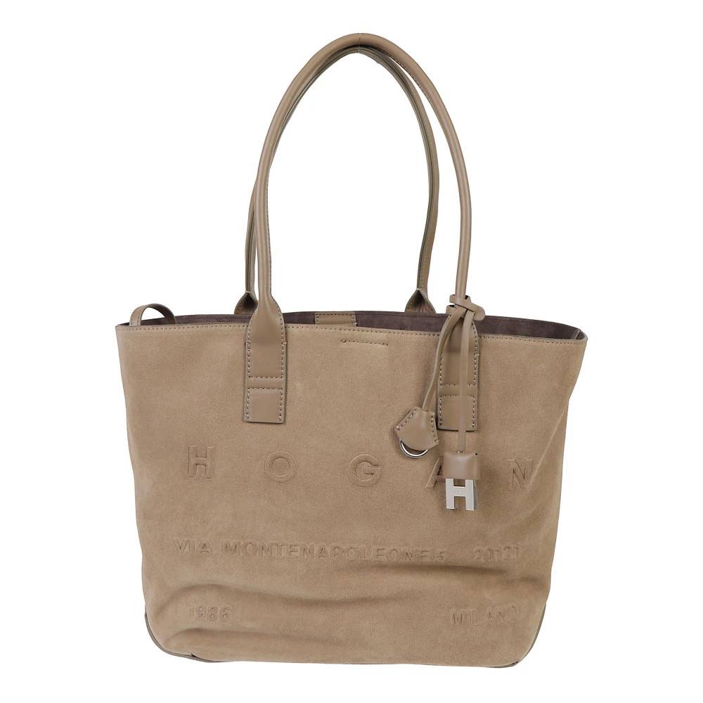 Hogan Address Shopping Bag - Tasker - Dame - Brun - ONE SIZE - Læder