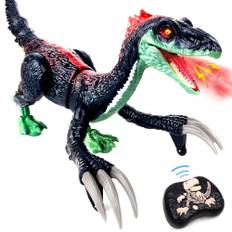 vamei Ferngesteuerter Dinosaurier Spielzeug Roboter für Kinder mit Licht & Ton,Beweglich Therizinosaurus Ferngesteuert RC Dino Spielzeug Geschenk für Kinder Jungen ab 3 4 5 6 7 8 Jahre