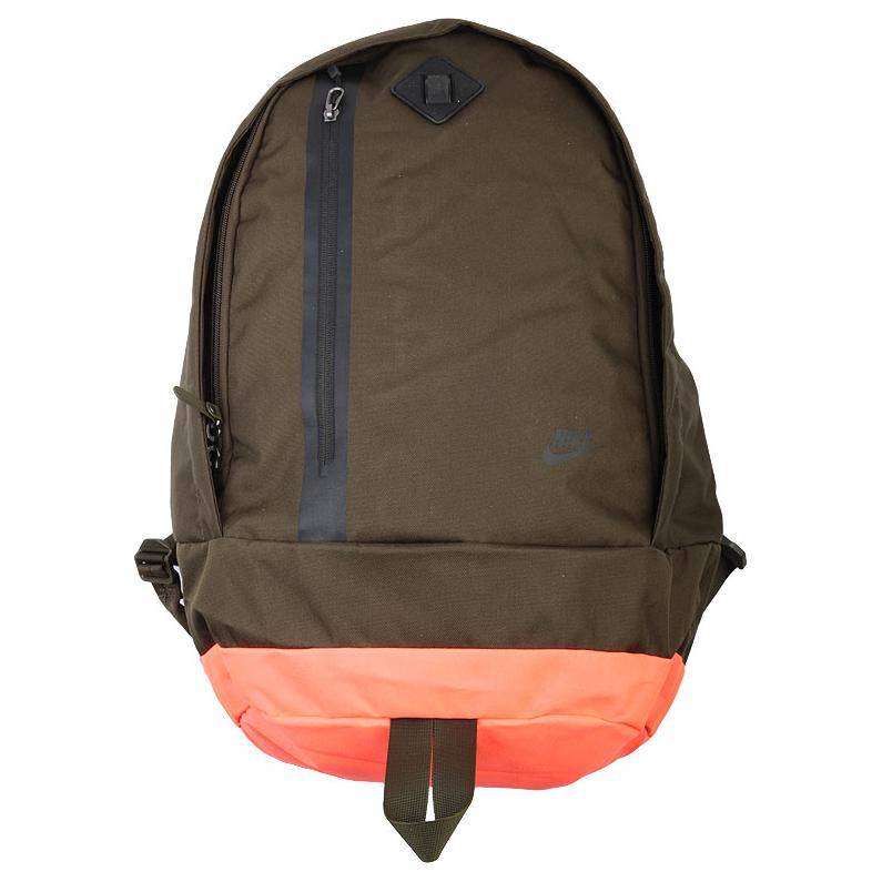 Nike Retro Casual Sports Student Polyester Backpack Men Backpack Brown BA5063-380 Brown