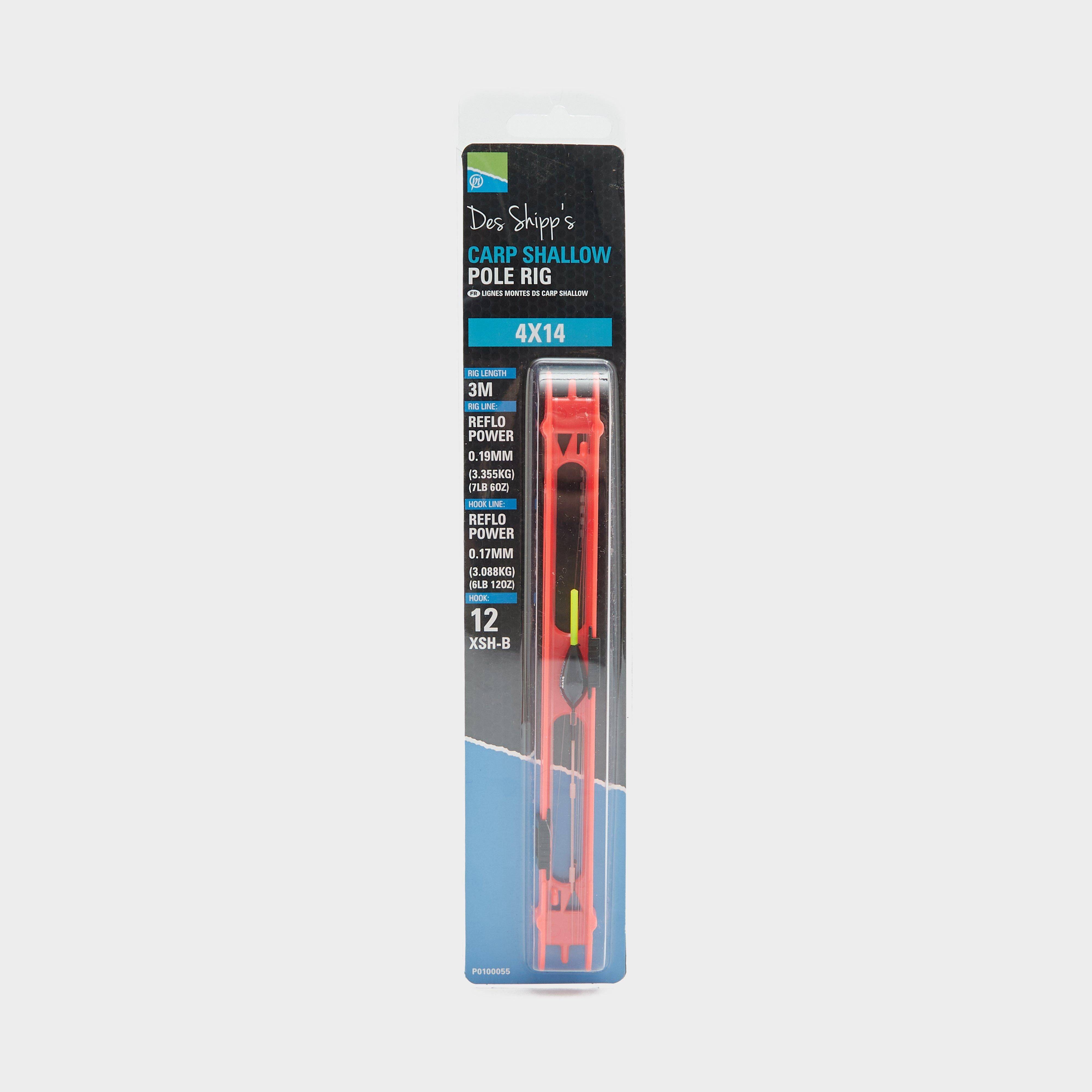 Preston Innovation 4x12 F1 Shallow Pole Rig, Red - One Size