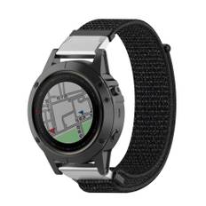 Garmin Fenix / Fenix 5X / Fenix 5X Plus / Fenix 3 / Fenix 3 HR - Armband i nylon 26mm - Svart