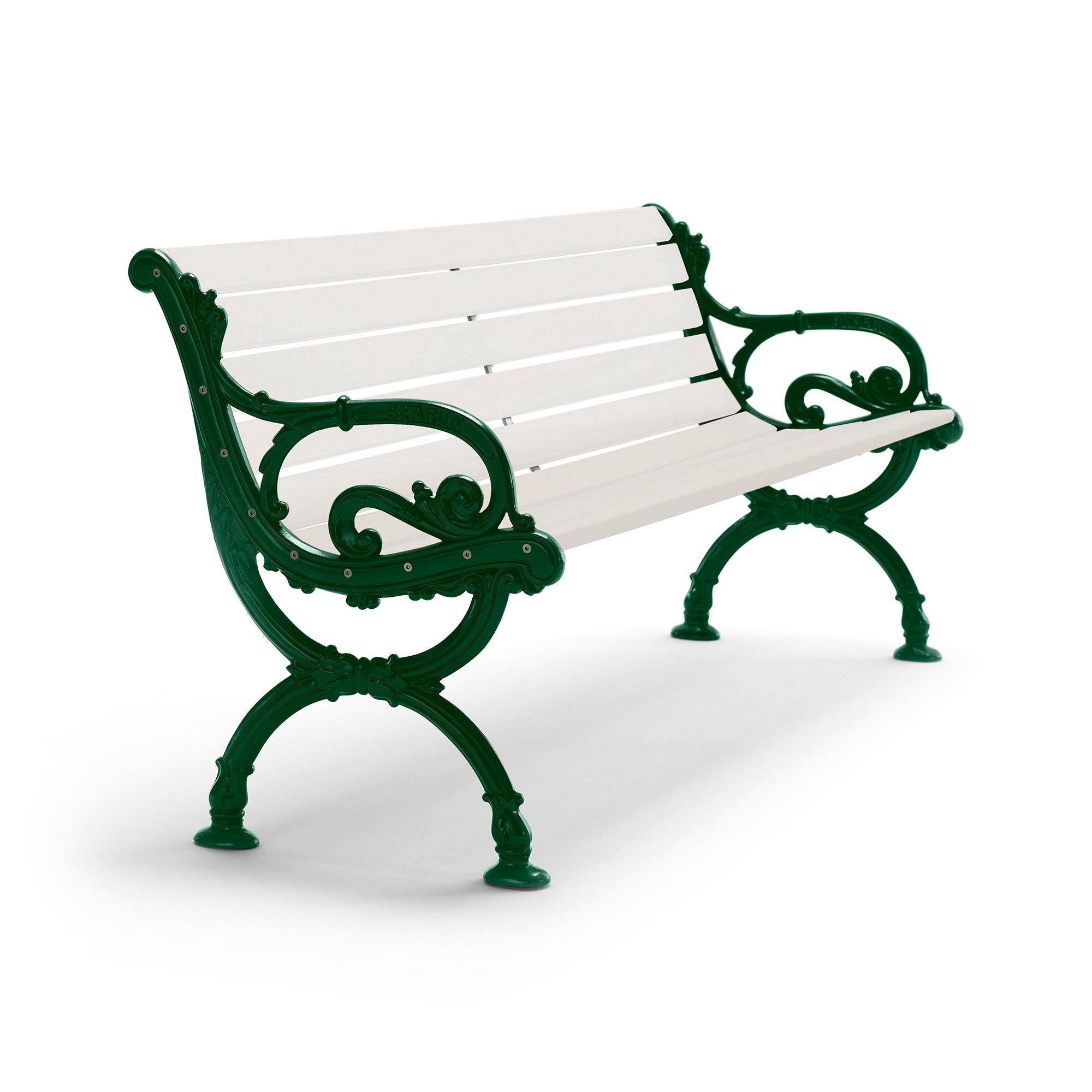Byarums Bruk - Soffa Byarum 185 cm Vitlackerad Furu/Grönlackerad Aluminium - Soffor utomhus