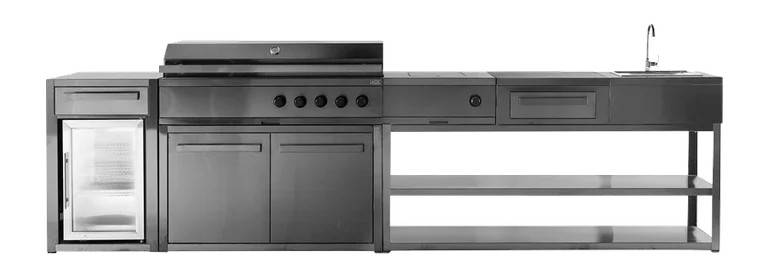 Nordic Line – Fritstående udekøkken - Helsinki (Sort) - Myoutdoorkitchen