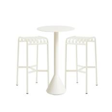 HAY - Palissade cone barbord & 2 barstolar cream white - Matgrupper utomhus