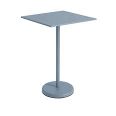 Muuto - Linear Steel Café Table 70 x 70 h: 105 cm - Pale Blue - Udendørs små borde og sideborde - Thomas Bentzen - Blå