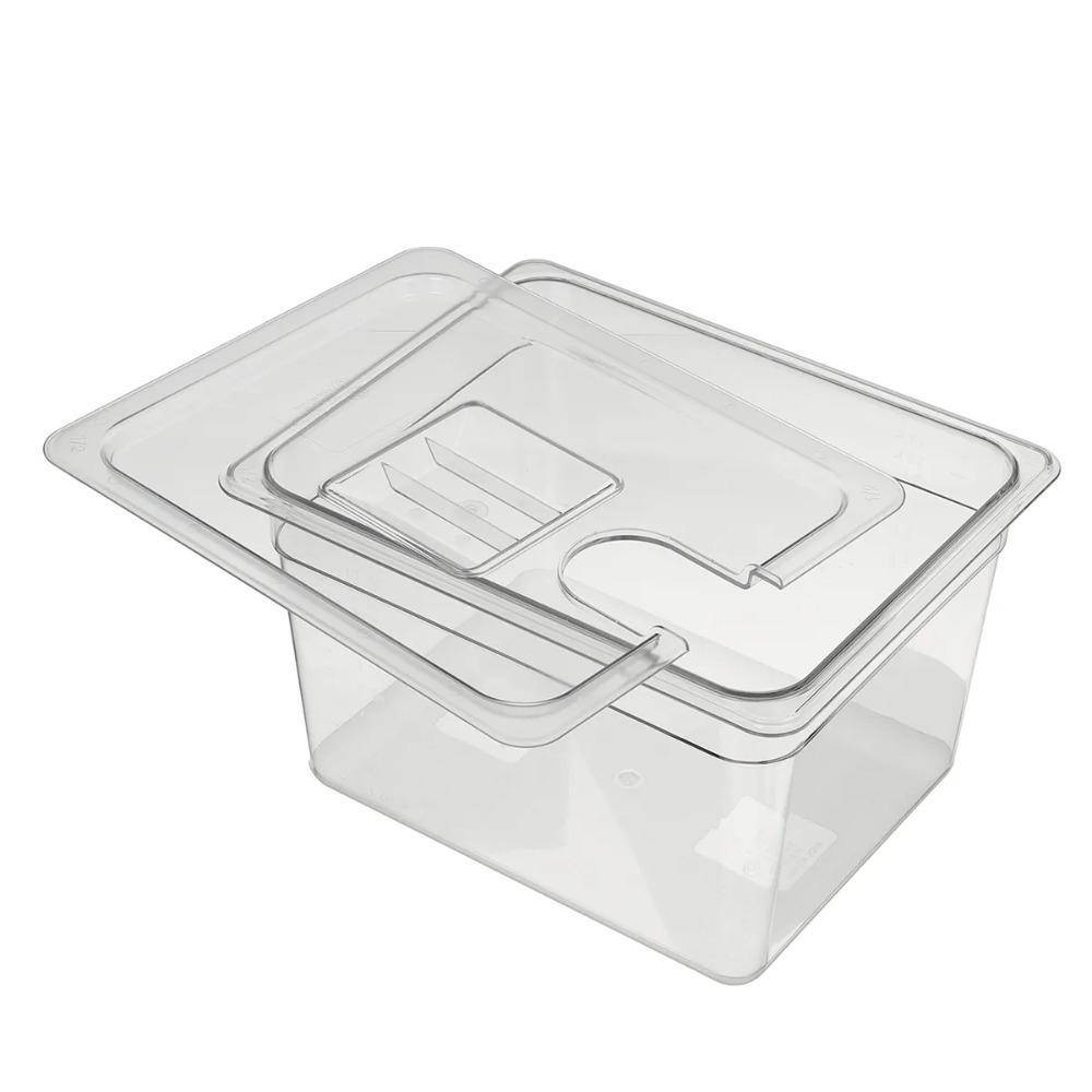 Transparent Sous Vide Kulinarisk Vattenbehållare 6L Slow Cooker Sous-Vide Maskin KTY white