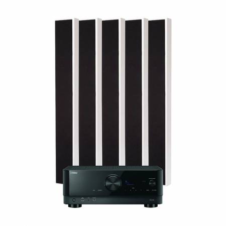 Yamaha RX-V4A & DLS Flatbox Slim XL 5.0 hemmabiopaket, vit