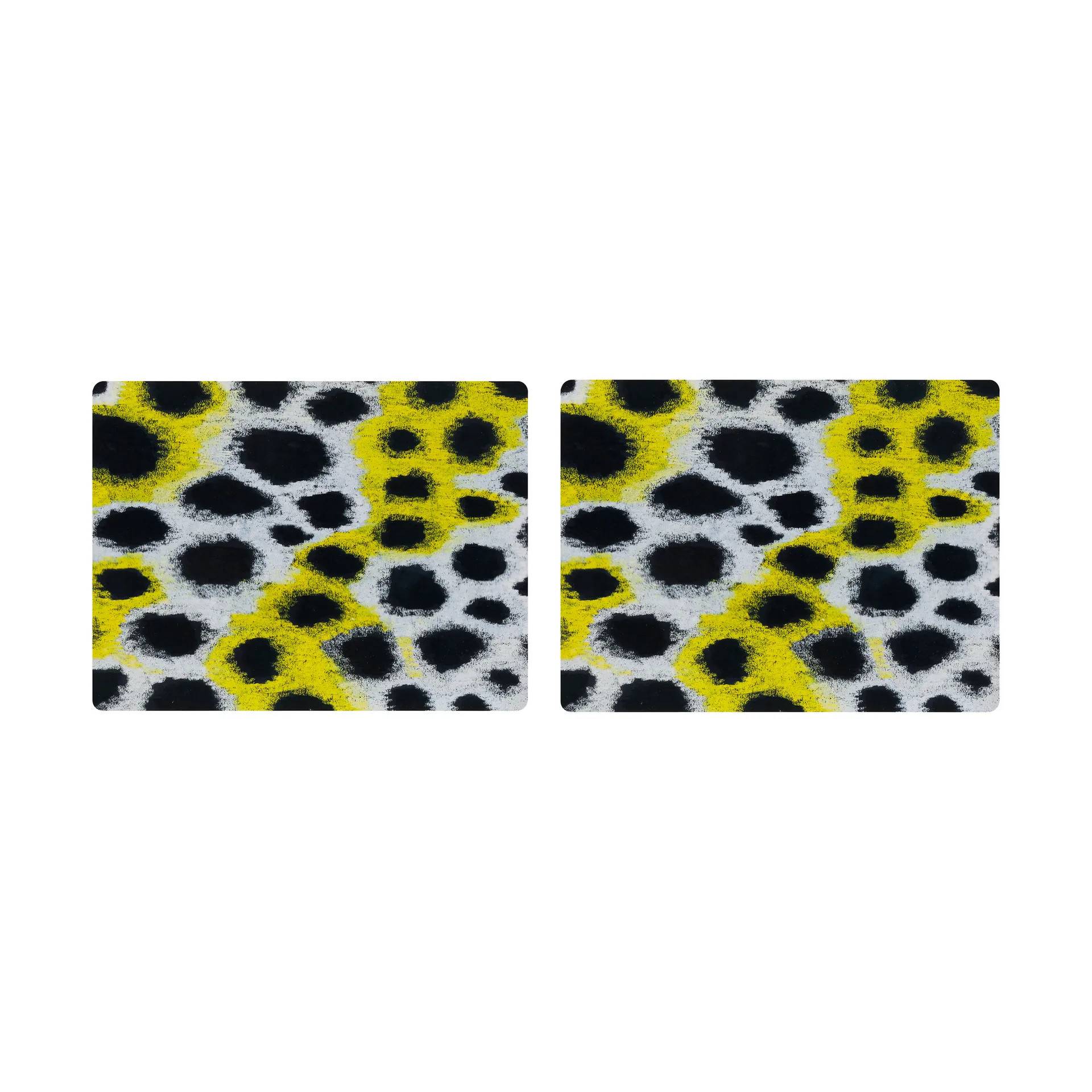 Hem Monster bordstablett 30x40 cm 2-pack White-yellow-black.