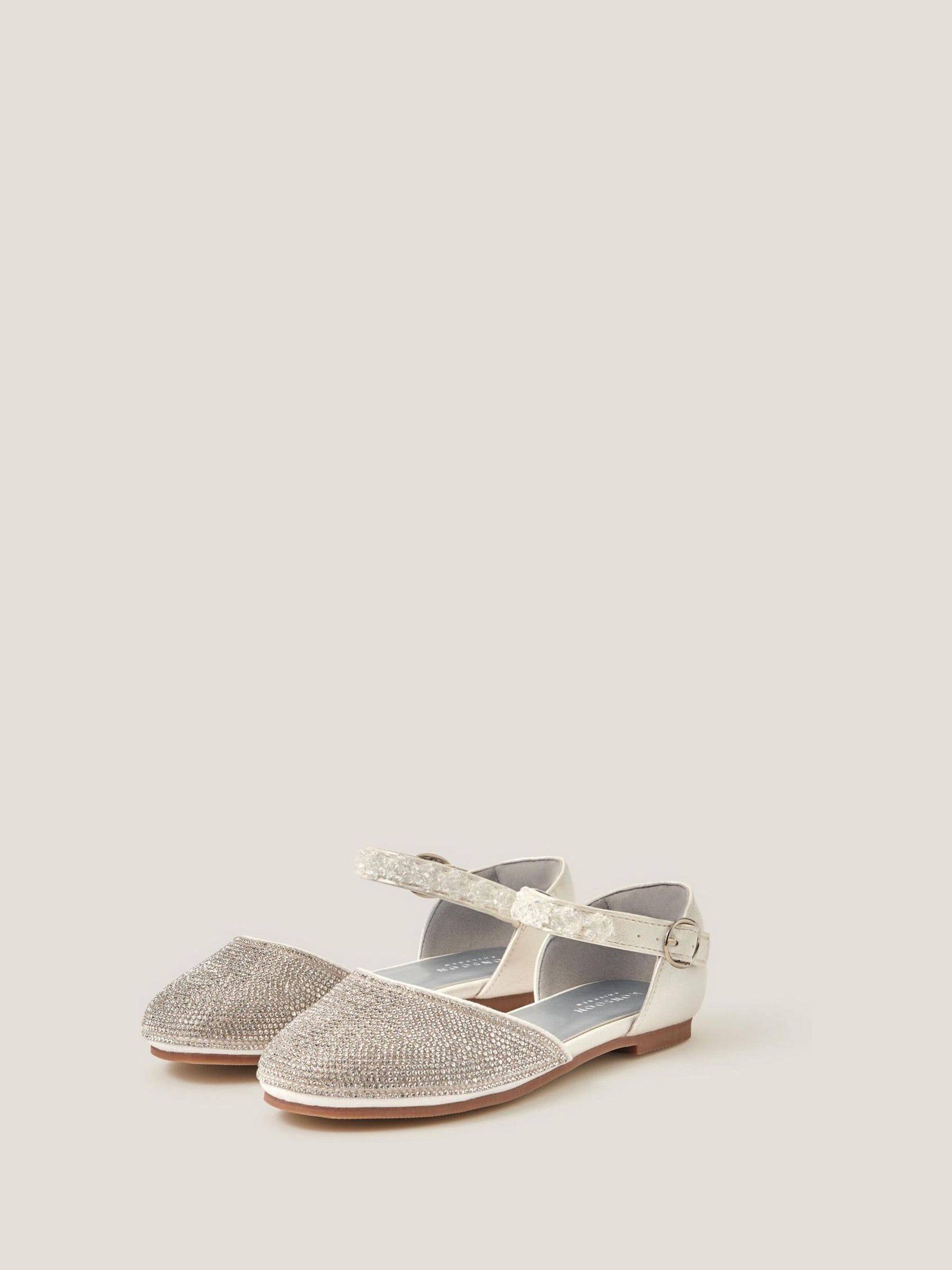 Monsoon Monsoon Diamanté flade sko med lukket tå - EU 29 (UK 11)