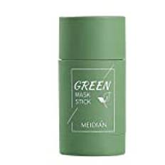 Surakey Grönt te Purifying Clay Stick Mask oljekontroll ansiktsmask, grönt te pinne djuprengöring anti-akne mask fin solid mask, aubergine blackhead remover face mask porer krympning, 1 styck