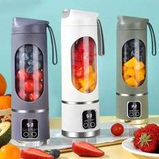 1 st Bärbar minimixer och juicepress - USB-uppladdningsbar, trådlös personlig mixer med blad av rostfritt stål, perfekt för smoothies och shakes, perf - Multifärgad (Grön (12 knivar),Vit ($12),Lila ($12))