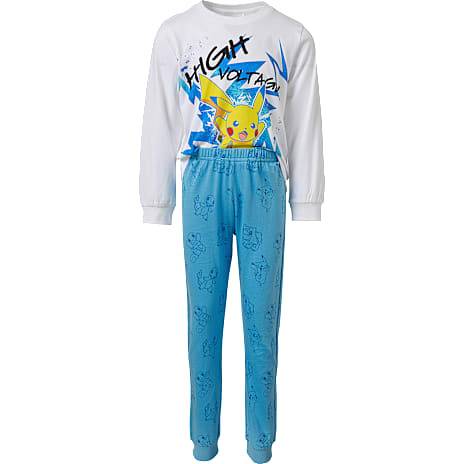 Pokémon pyjamas str. 98/104 - hvid/blå