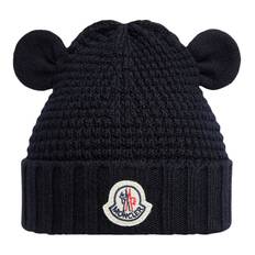 Moncler Hue - Uld - Navy m. Ører - Moncler - 44-46 cm - Hue