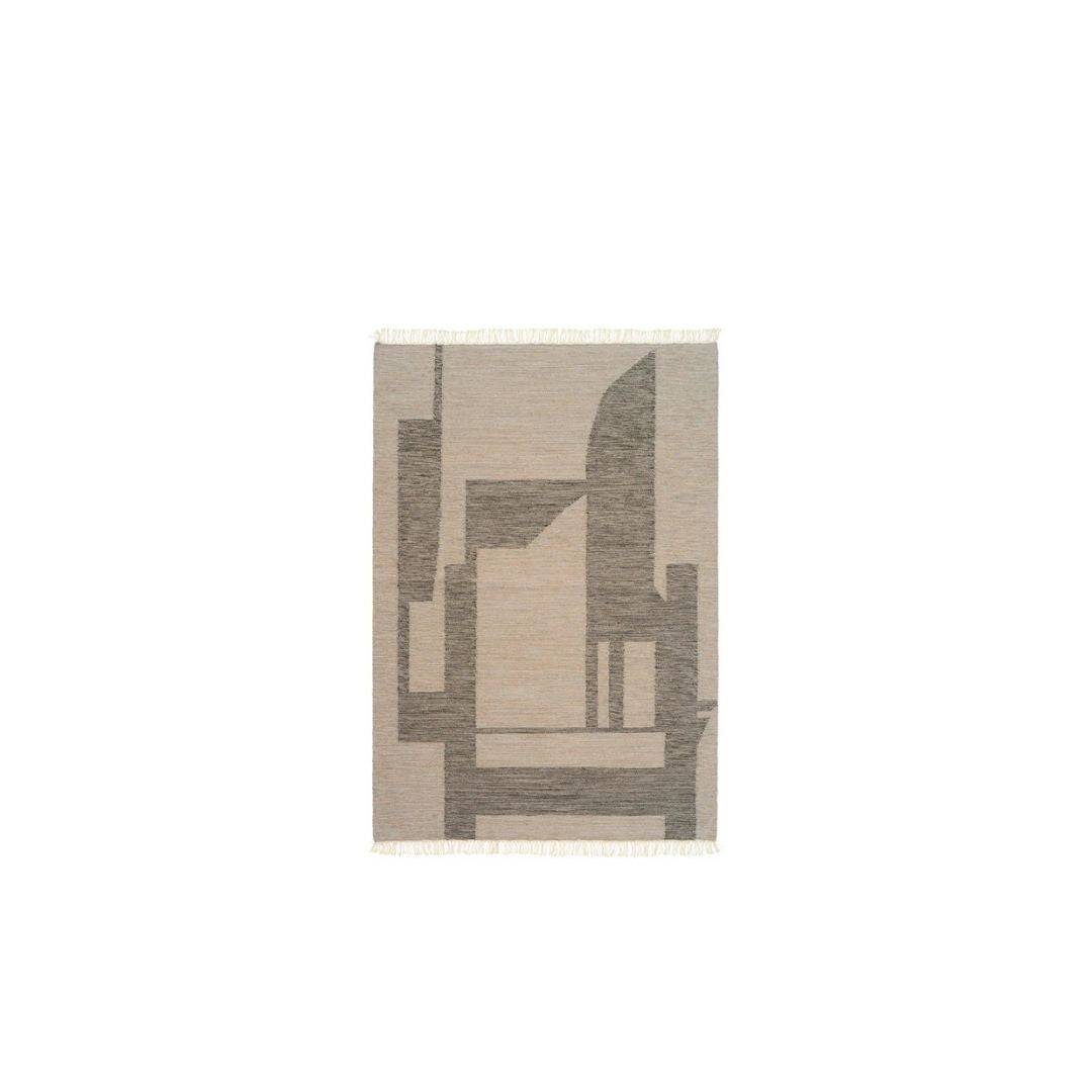Kristina Dam Studio Contemporary Kelim Rug S, Råhvid/Grå.