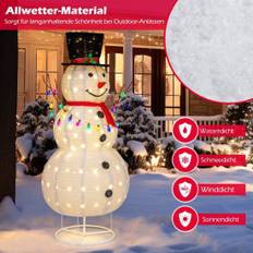 180 cm LED-snögubbeupplyst julfigur med 180 varmvita LED-lampor