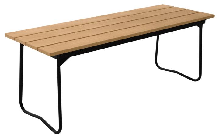 Bänk 8 oljad ek, svart