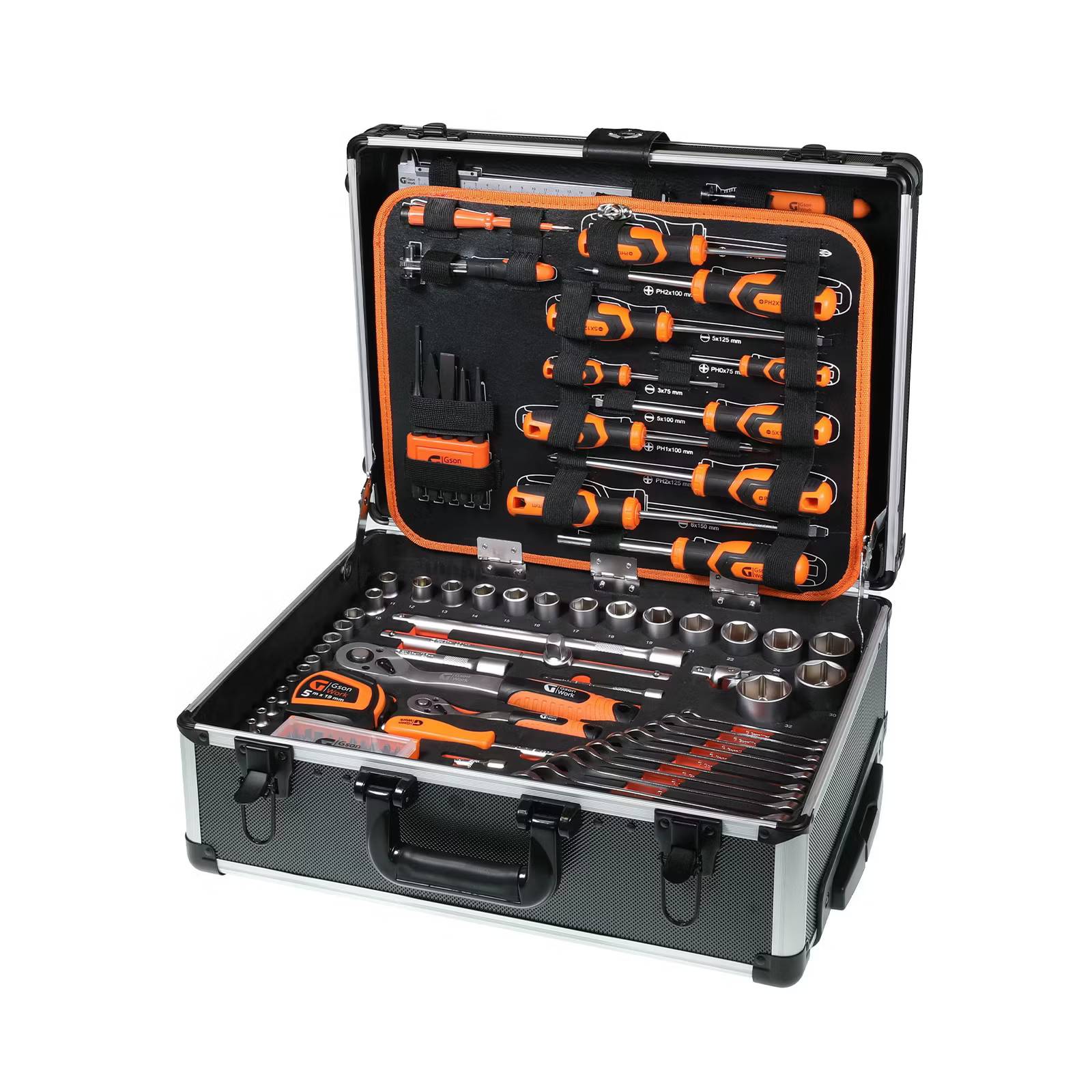 Verktygssats Gson 1/4" + 1/2" Universal Tool Trolley 141 st