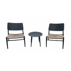 Timotej café-set - svart/rustik