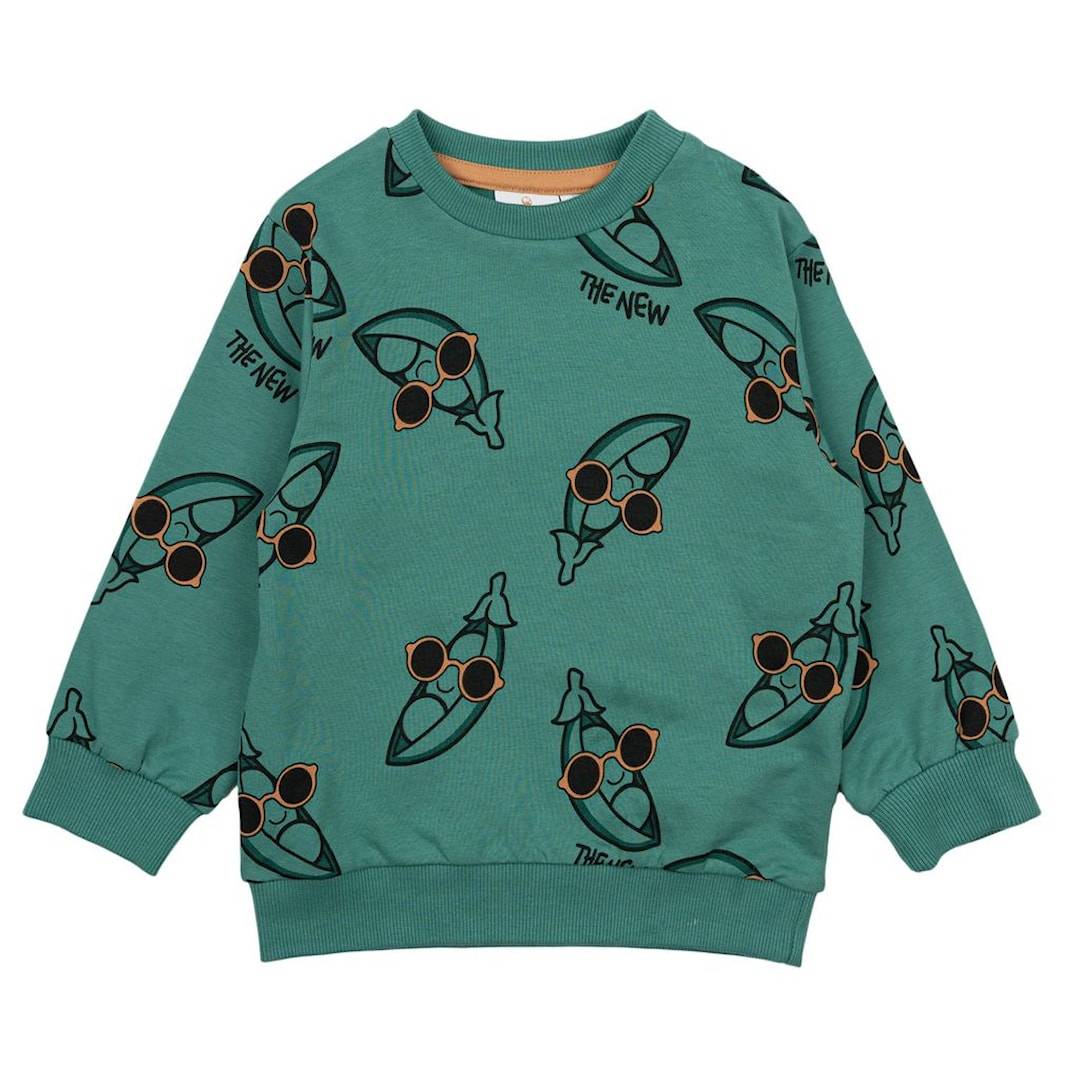 The New Siblings GOTS Neo Sweatshirt Bottle Green Bottle Green 110 cm Grön 110 cm man