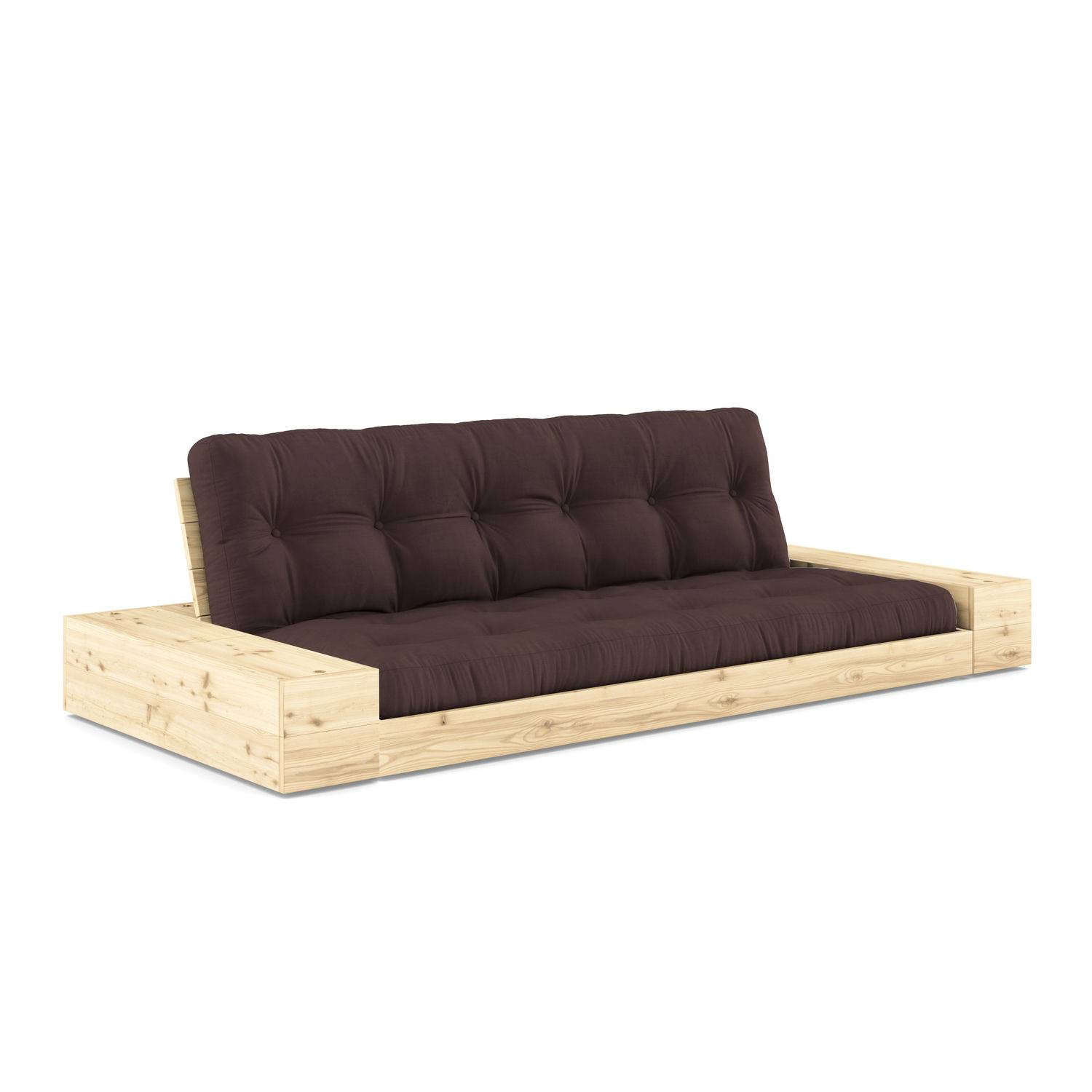 Karup Design Base Sovesofa (inkl. 2 skuffer) Brown 715 Clear Lacquered 101