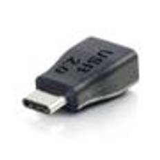 C2G USB 2.0 USB Type C to USB Micro B Adapter M/F - USB C to Phone Black - USB-adapter - mikro-USB typ B (hona) till 24 pin USB-C (hane) - USB 2.0 - formpressad - svart