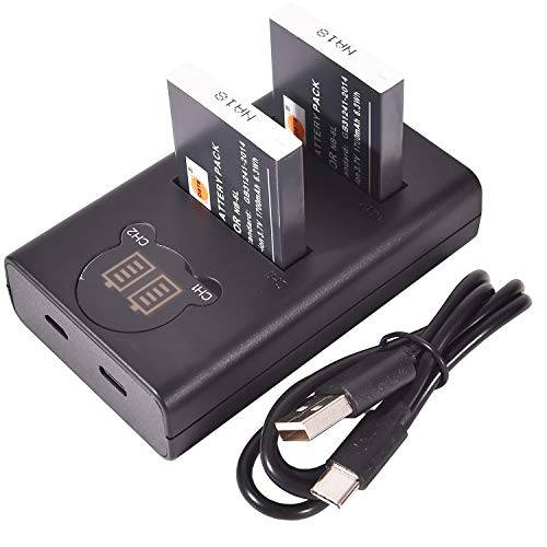 DSTE NB-6L batteri (2-pack) och dubbel laddare kompatibel med Canon Powershot SX510 HS, SX280 HS, SX700, SX270, SX240