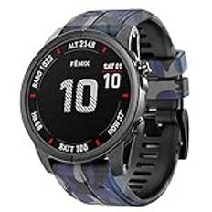 Kompatibel med Garmin Fenix 6X Pro/7X Pro/7X/6X/5X/5X Plus/3/3 HR-rem, 26 mm Quickfit-rem för Descent MK1/Mk2/Mk2i, D2 Delta PX, Enduro 2, Tactix Delta