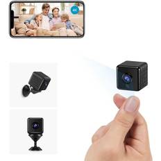 WiFi Spy Kamera 4K HD Mini Trådløs Indendørs Udendørs Overvågningskamera med Optagelse med Mini Skjult Bevægelsesdetektion Spy Cam Nattesyn Mini Ca