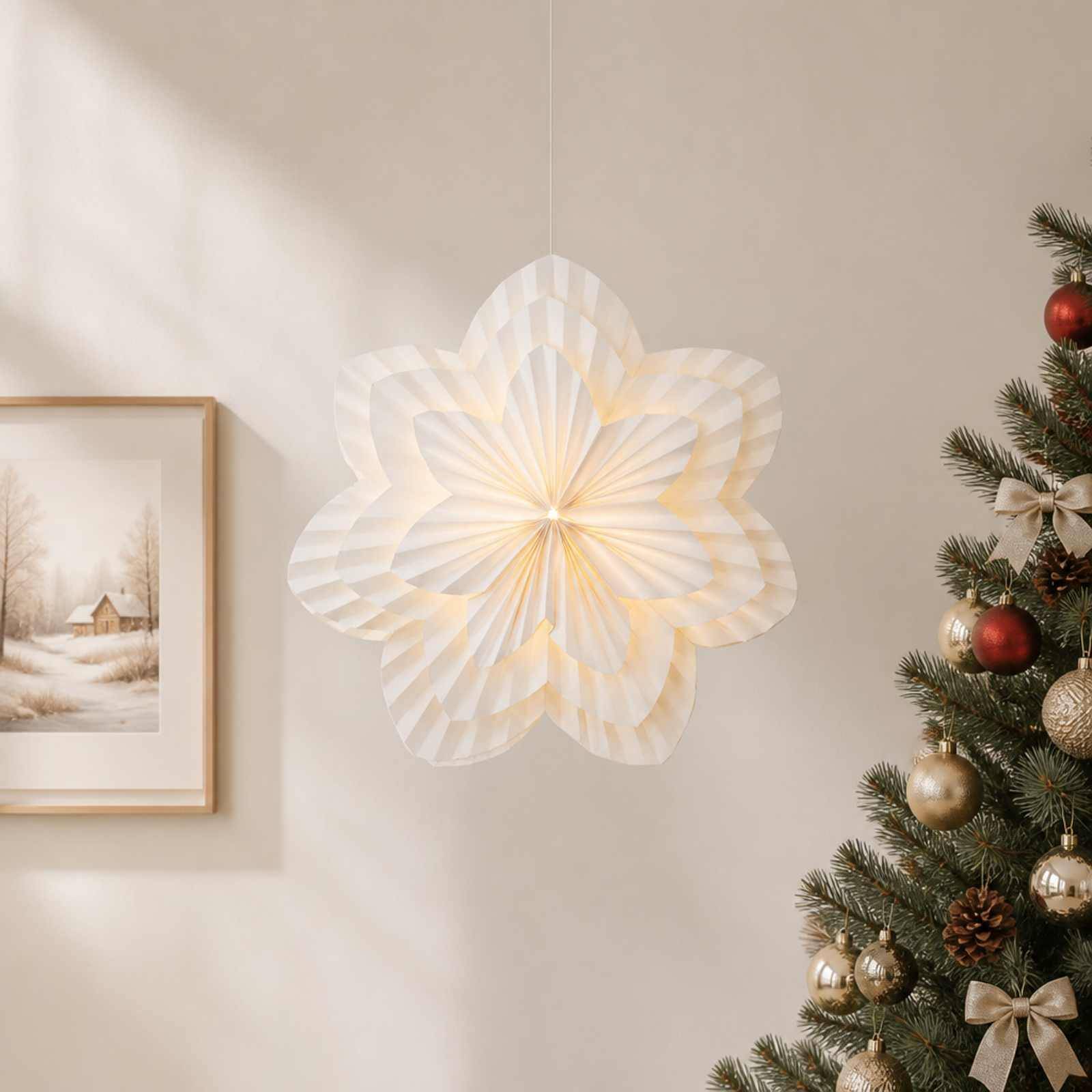 vidaXL Julbelysning RAAHE 10 LED-lampor Varmvit 45 x 17 x 45 cm