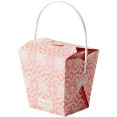 Rice Chinese To Go Food Box - Lace Print - Medium - Set of 6