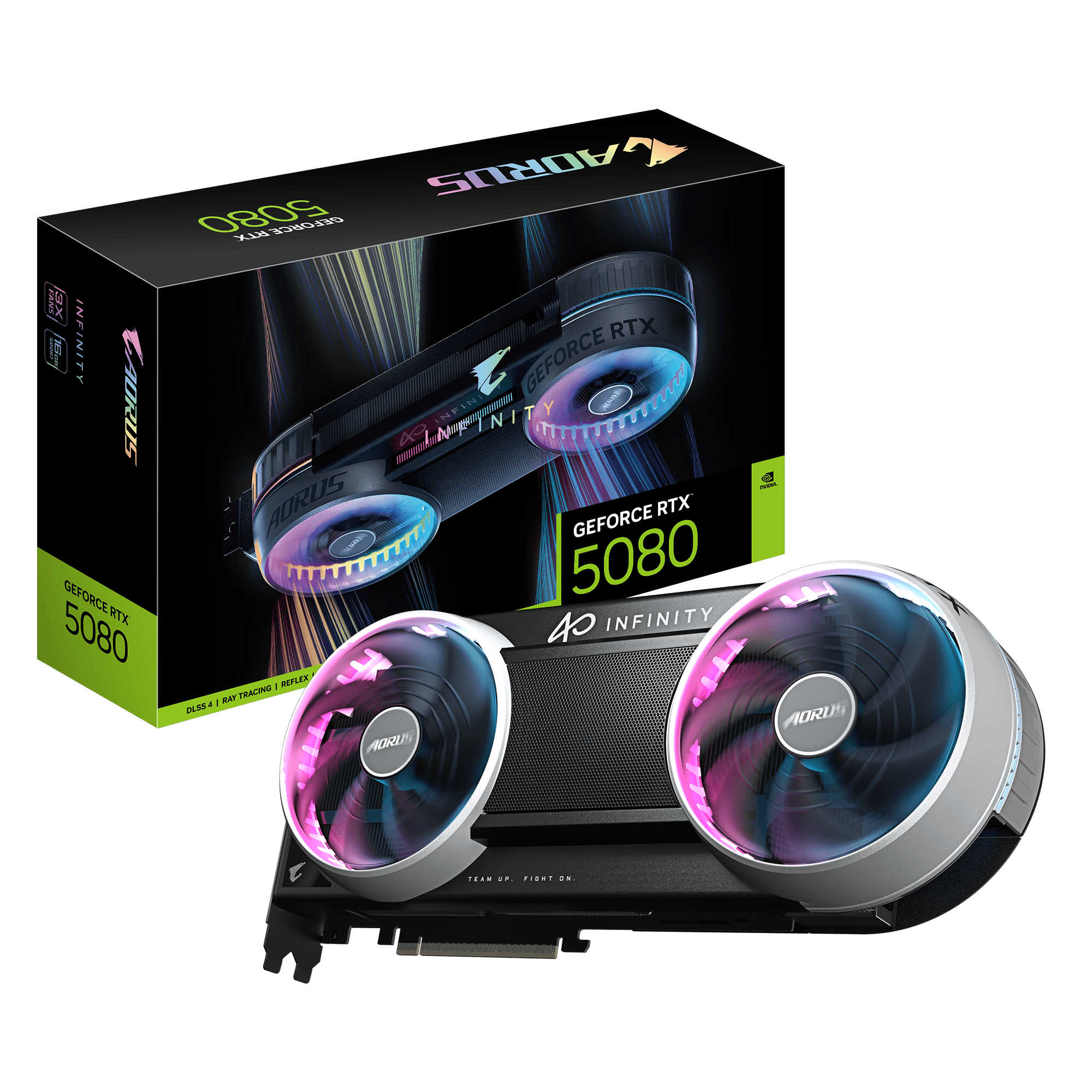 GIGABYTE AORUS GeForce RTX 5080 INFINITY 16G NVIDIA GeForce RTX 5080 16 GB --> På fjernlager, levevering hos dig 26-10-2026