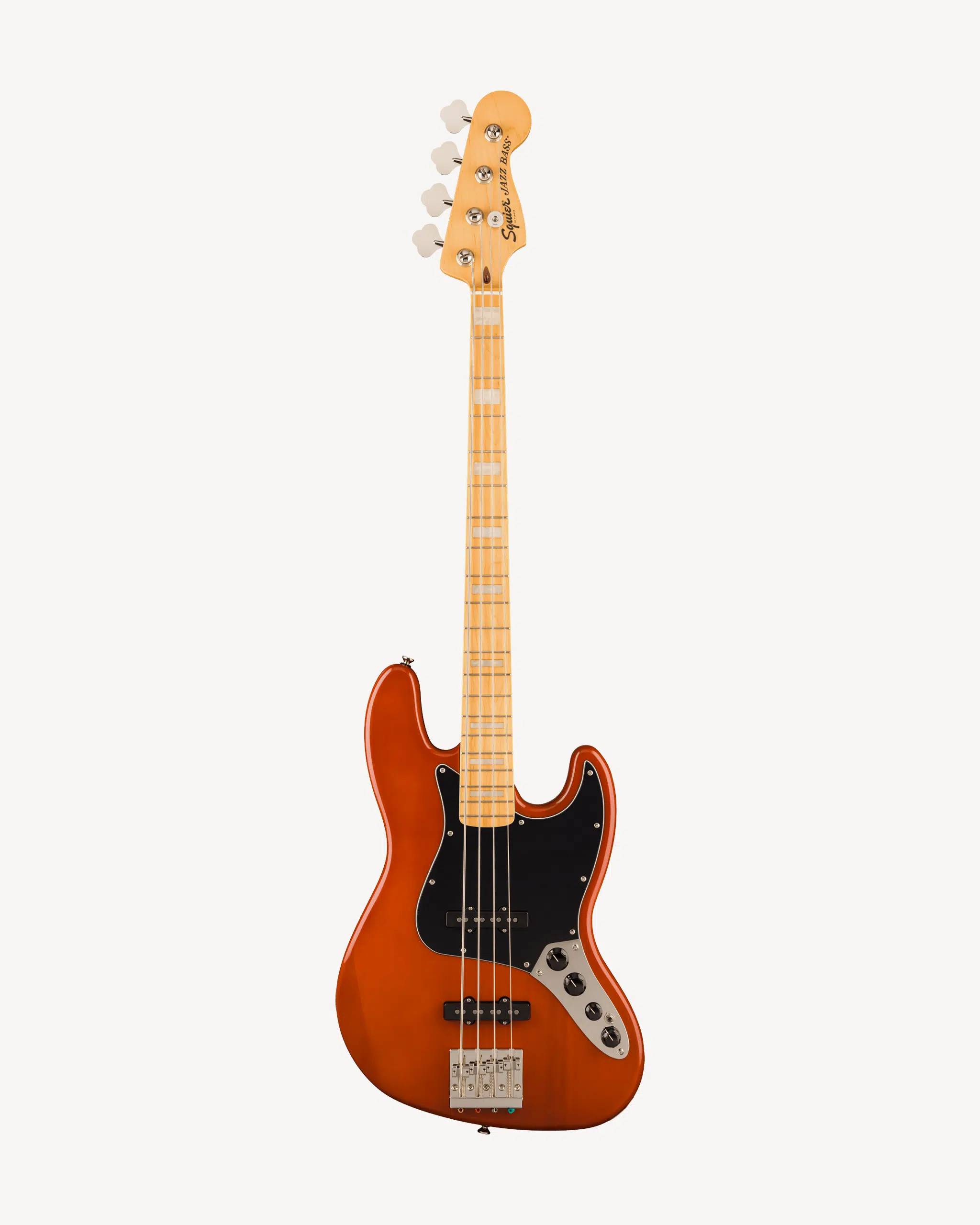 Squier Classic Vibe Active 70s Jazz Bass, Maple Fingerboard, Black Pickguard, Mocha