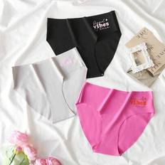 3st Flickor Casual Minimalistisk Letter Printed Underwear Set, Value Pack - Multifärgad (8Y,9Y,10Y,11Y,12Y)