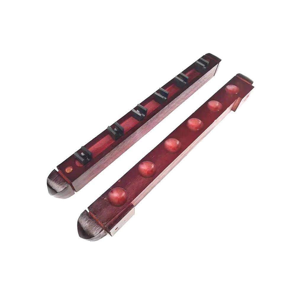 1 Set Billiard Wood Rack Wall Mounted Hanging 6 Cue Stick for Snooker Cue Space Saving Holder Snooker Accessories