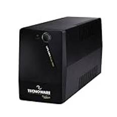Tecnoware Power Systems UPS ERA PLUS 750, Strömförsörjning 750VA, Skydd mot strömavbrott och spänningsvariationer för dator, modem, övervakning av video, AVR-stabilisator, Max. autonomi på 30min, Klart att användas