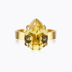 Caroline Svedbom Mini Drop Ring ReCreated™ Dark Jonquil - Guld