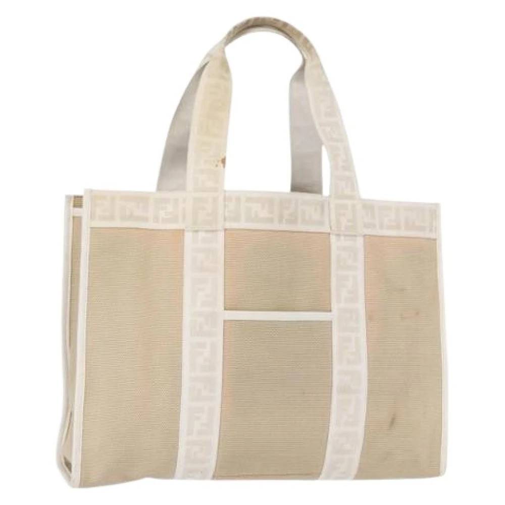 Fendi Vintage Pre-owned Canvas Tote Bag - Vintage - Dame - Beige - ONE SIZE -