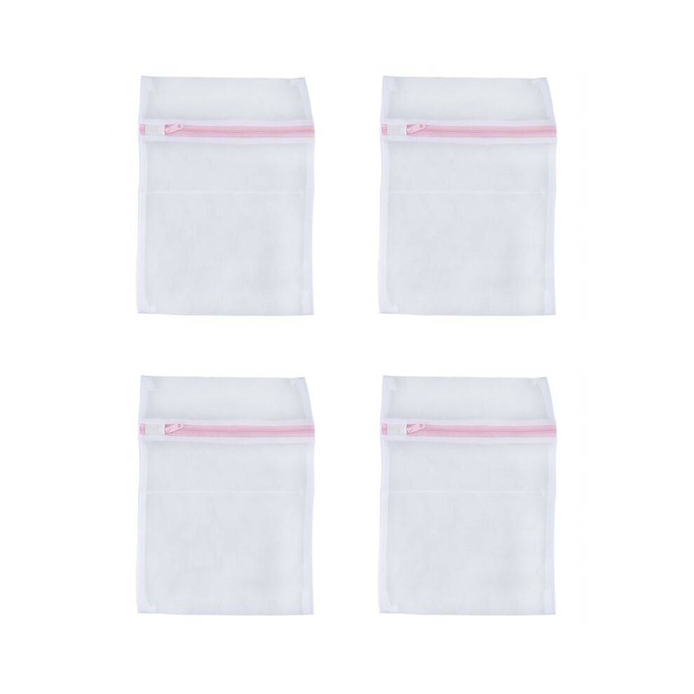 4X Laundry Underwear Net Mesh Washing Machine Bag Socks Lingerie Bra Bag 23cm By 30cm