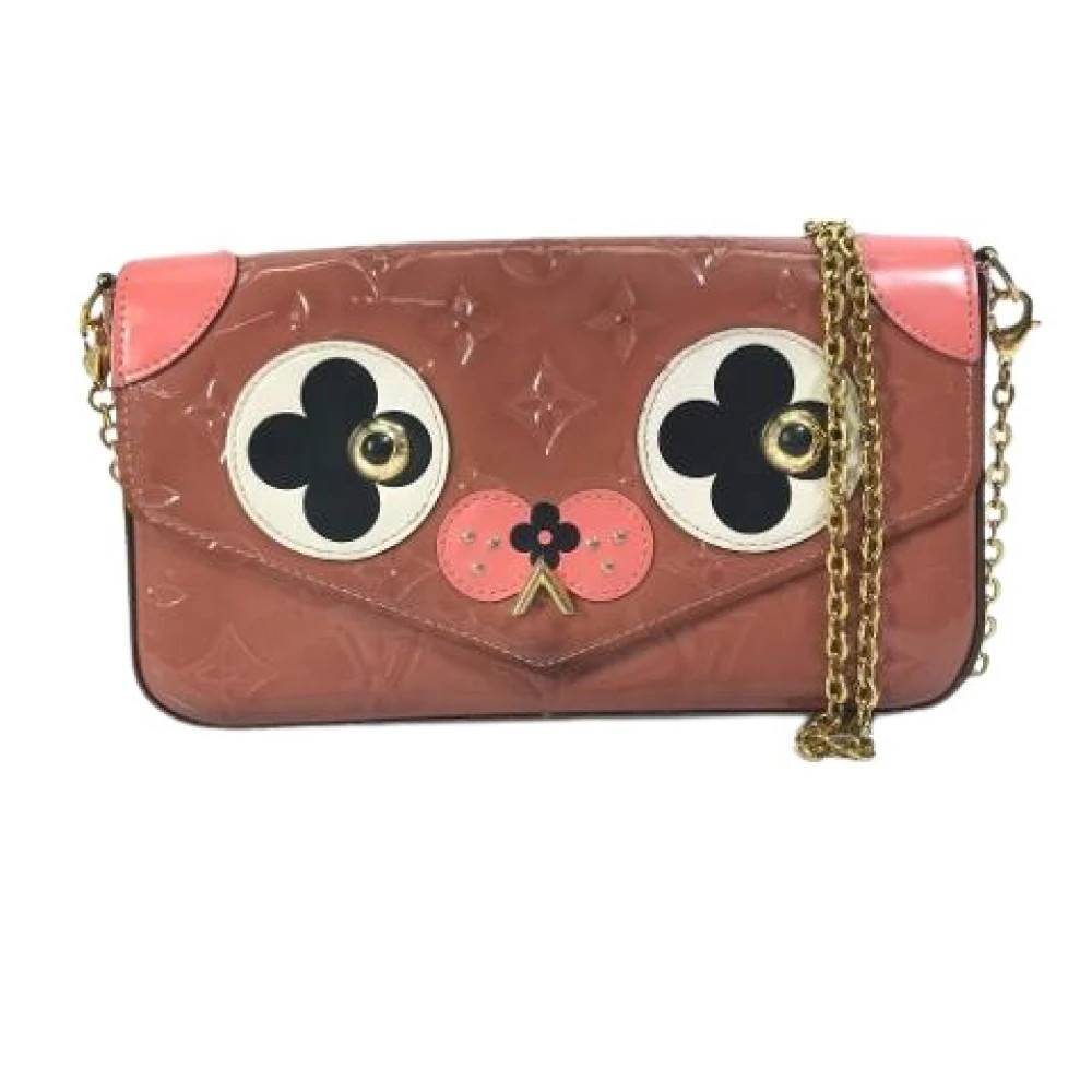 Louis Vuitton Vintage Pre-owned Monogram Vernis Pochette - Vintage - Dame - Lyserød - ONE SIZE - Uld