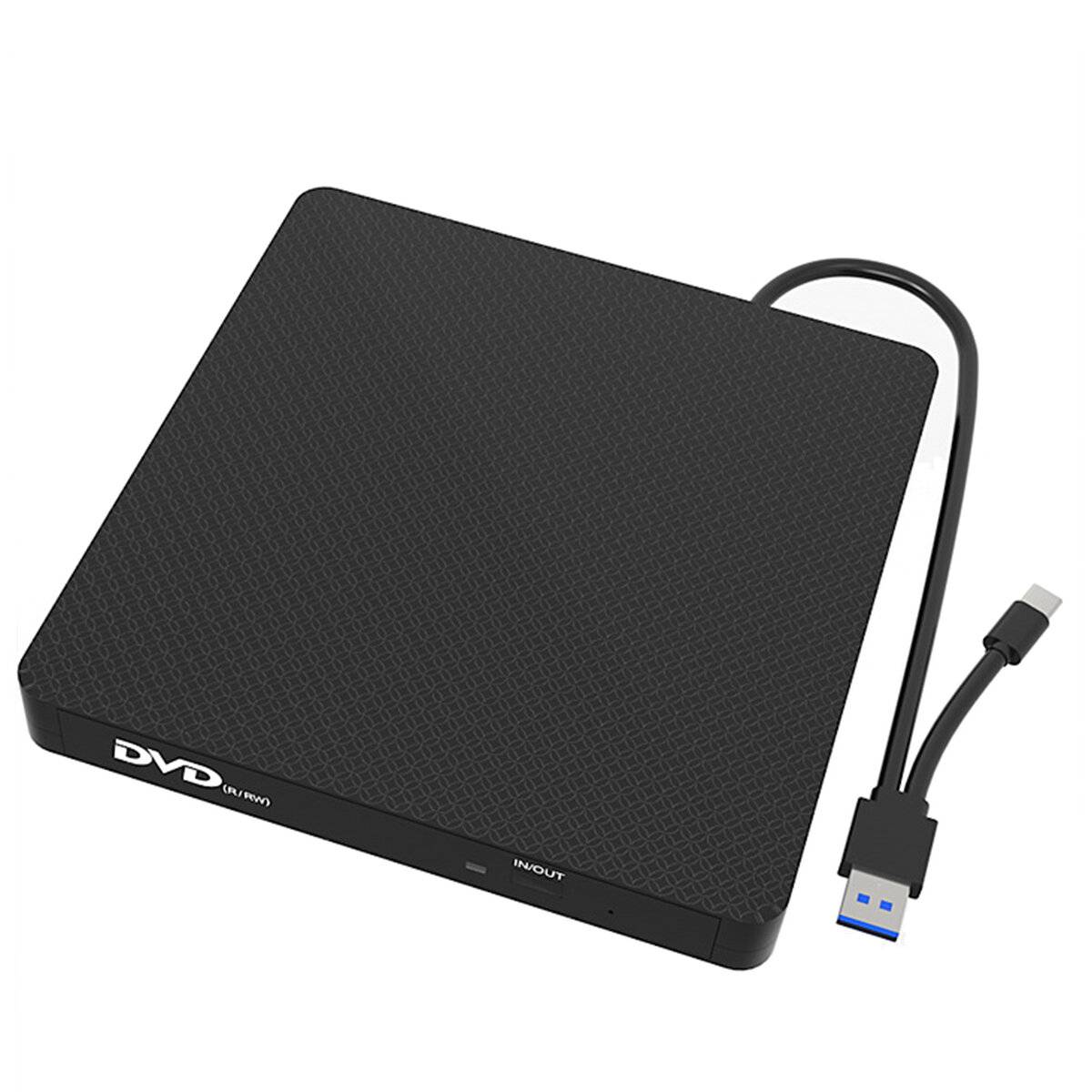 USB3.0 Typ-C CD DVD Extern Optisk Enhet DVD-RW Spelare Hög Hastighet Data Överföring Extern Brännare Skribent Omskrivare