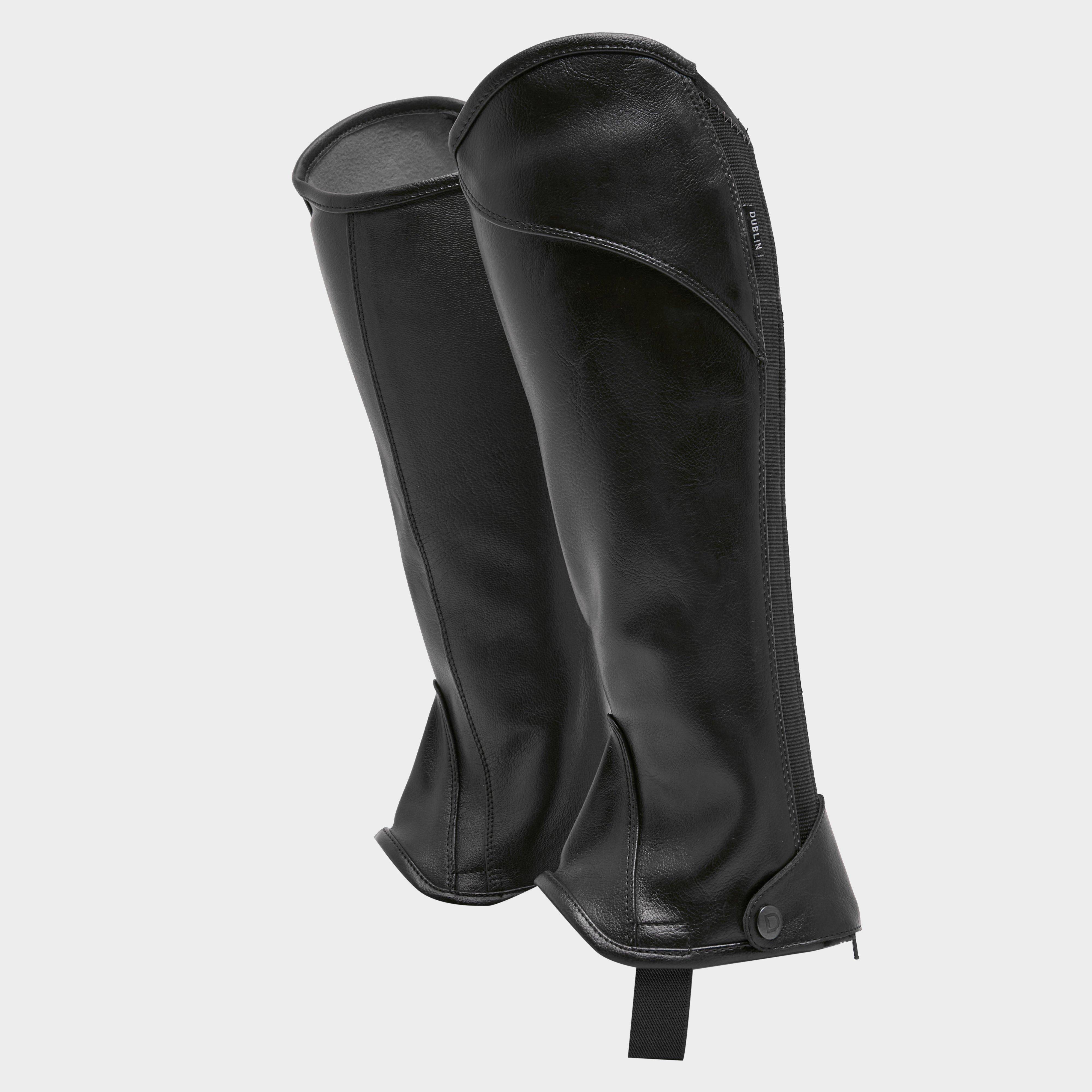 Dublin Childs Stretch Fit Half Chaps Black, Black - XS