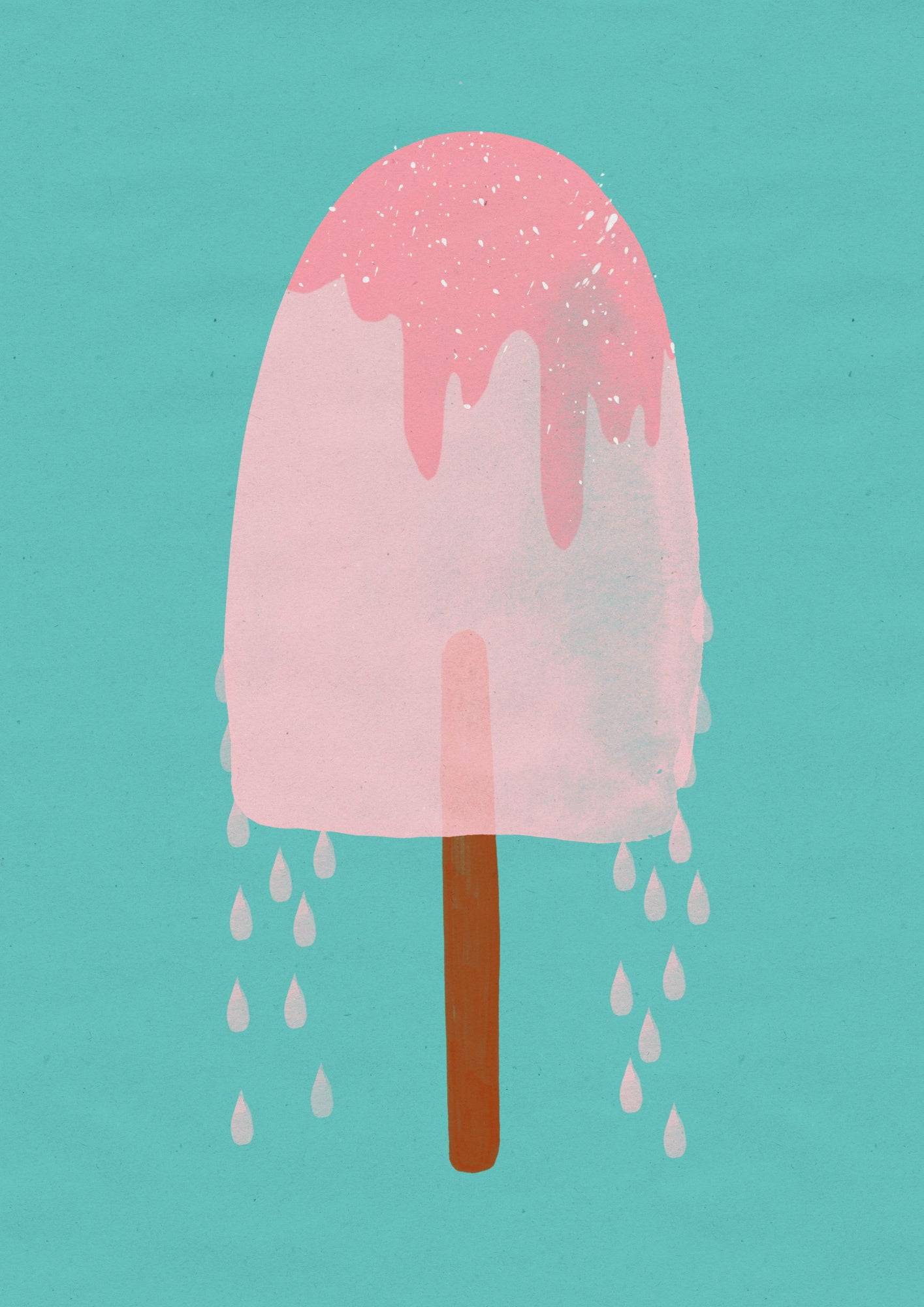 Yummy Ice Cream Poster och Canvastavla - Poster / 50x70 cm