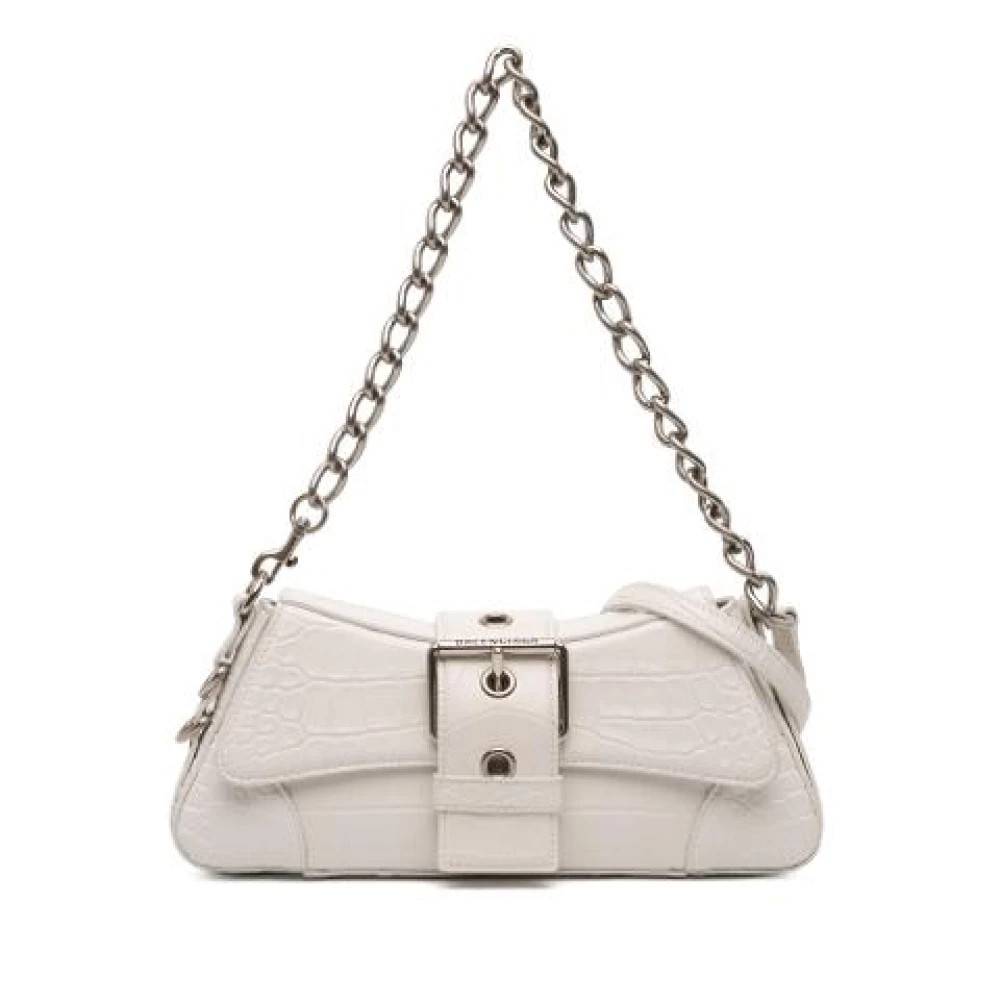Balenciaga Vintage Pre-owned Lindsay Skuldertaske - Vintage - Dame - Hvid - ONE SIZE - Uld