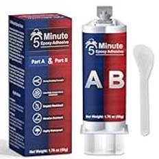 LAMXIN 5 minuter epoxiharts lim 150 ml, tufft transparent epoxilim snabb reparation, 2 komponenter lim för limning och tätning av metall, plast, trä, glas, keramik