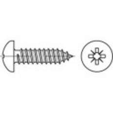 TOOLCRAFT 147679 Linse kærvskruer 6.3 mm 80 mm Krydskærv Pozidriv Stål Galvaniseret 250 stk