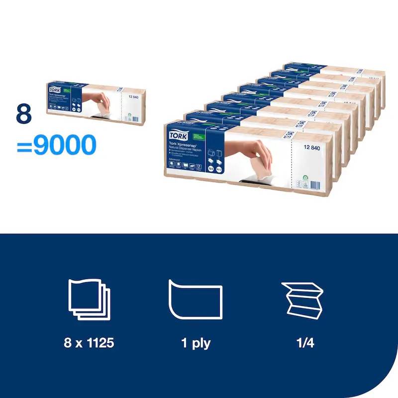 Tork Xpressnap® Natur Dispenserservett N4