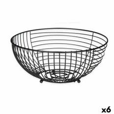 Fruktskål Kinvara W7728-1P Svart Metall 28 x 12 x 28 cm (6 antal)