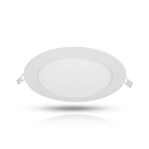 Downlight AGGE Round Flood White - IP44 / CCT / Dimbar, 12W / 170 mm