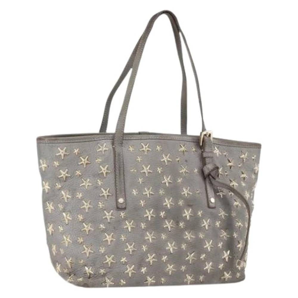 Jimmy Choo Pre-owned Pre-owned Tote Bag - Vintage - Dame - Grå - ONE SIZE - Læder