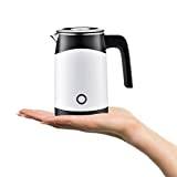 Hokcus bärbar elektrisk vattenkokare, med 4 min snabbkokande värmare, 0,5 L, Tat och Controller/Vit/Vit